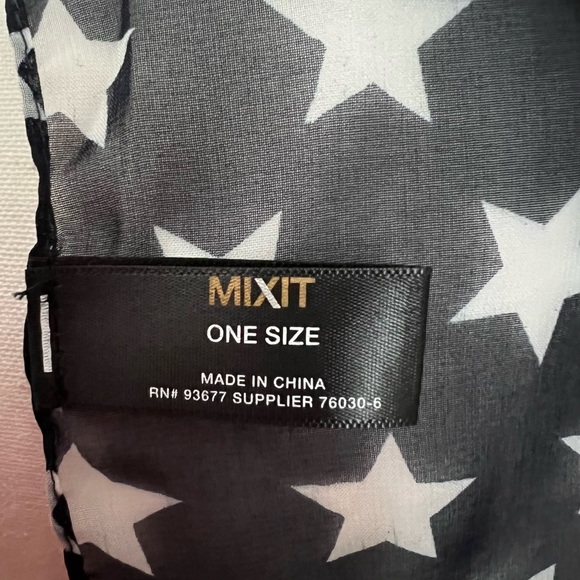 Mixit New Red Blue White Stars Stripes Scarf - Picture 8 of 8